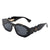 HS3013 - Geometric Retro Irregular Brow-Bar Square Fashion Sunglasses