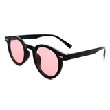 HS18046-2 - Retro Circle Round Vintage Tinted Fashion Sunglasses