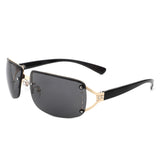 HJ2037 - Women Classic Rectangle Rimless Fashion Square Sunglasses