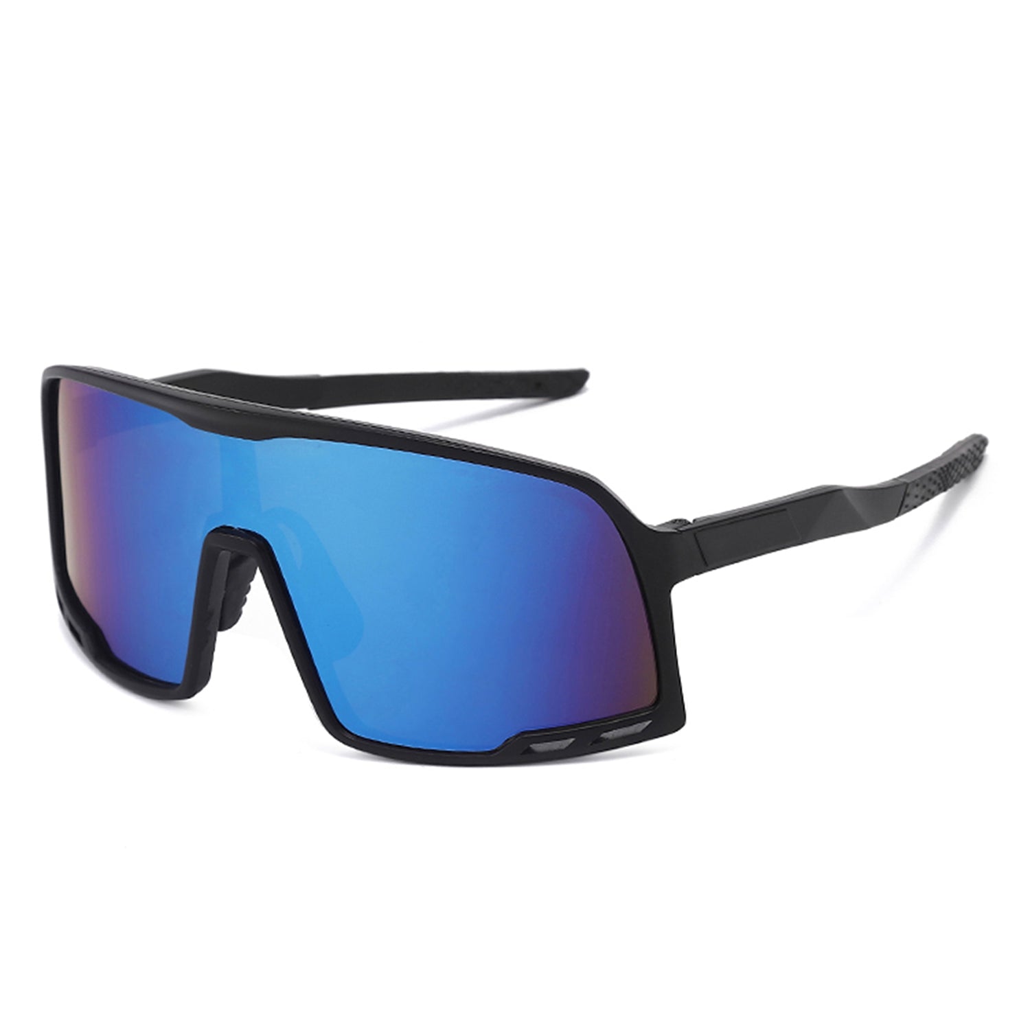 HY1020 - Square Oversize Sport Wrap Around Mirrored Wholesale Sunglasses