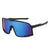 HY1020 - Square Oversize Sport Wrap Around Mirrored Wholesale Sunglasses