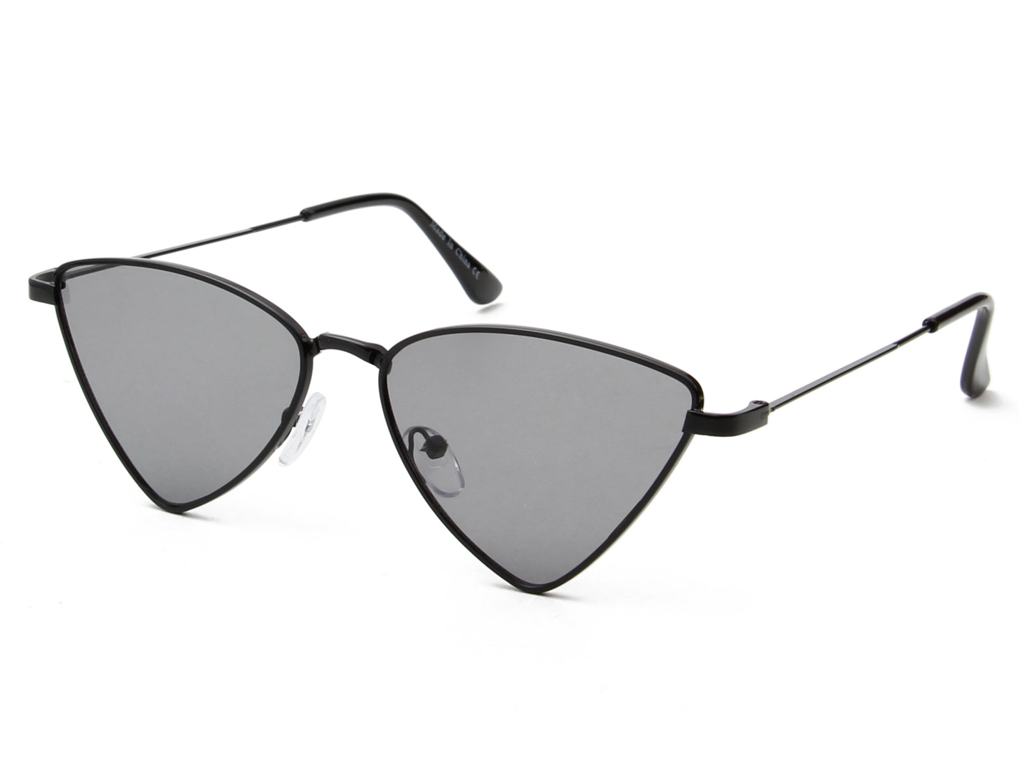 Cat Eye Sunglasses Metal Hollow Lock Chain Temple Shades Glasses