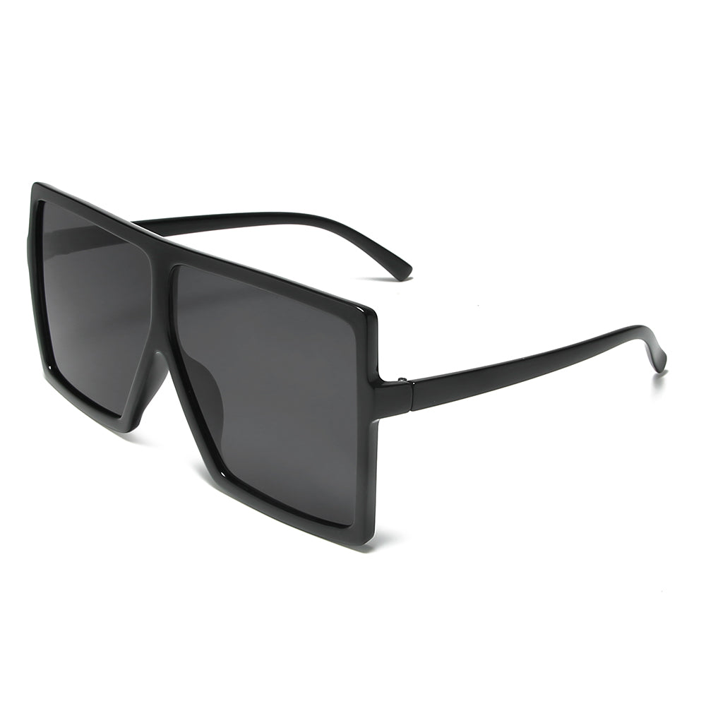 S1152- Women Flat Top Square Oversize Fashion Sunglasses