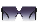 HS2002 - Women Square Oversize Rimless Tinted Fashion Sunglasses