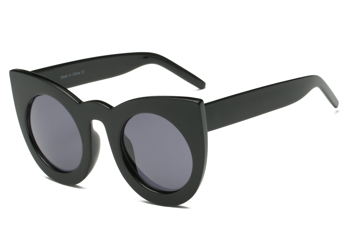 S1066 - Women Round Cat Eye Oversize Sunglasses - Iris Fashion Inc. | Wholesale Sunglasses and Glasses