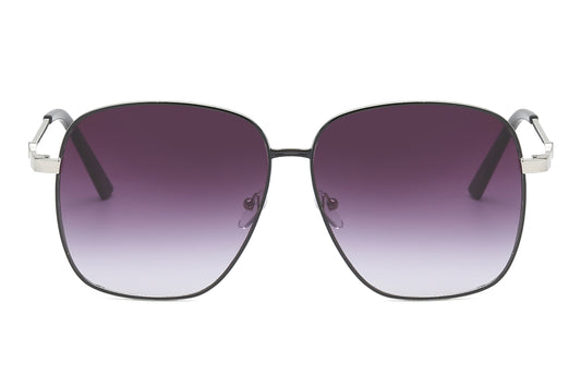 S2050 - Women Metal Square Oversize Sunglasses - Iris Fashion Inc. | Wholesale Sunglasses and Glasses