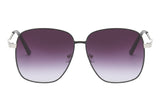 S2050 - Women Metal Square Oversize Sunglasses - Iris Fashion Inc. | Wholesale Sunglasses and Glasses