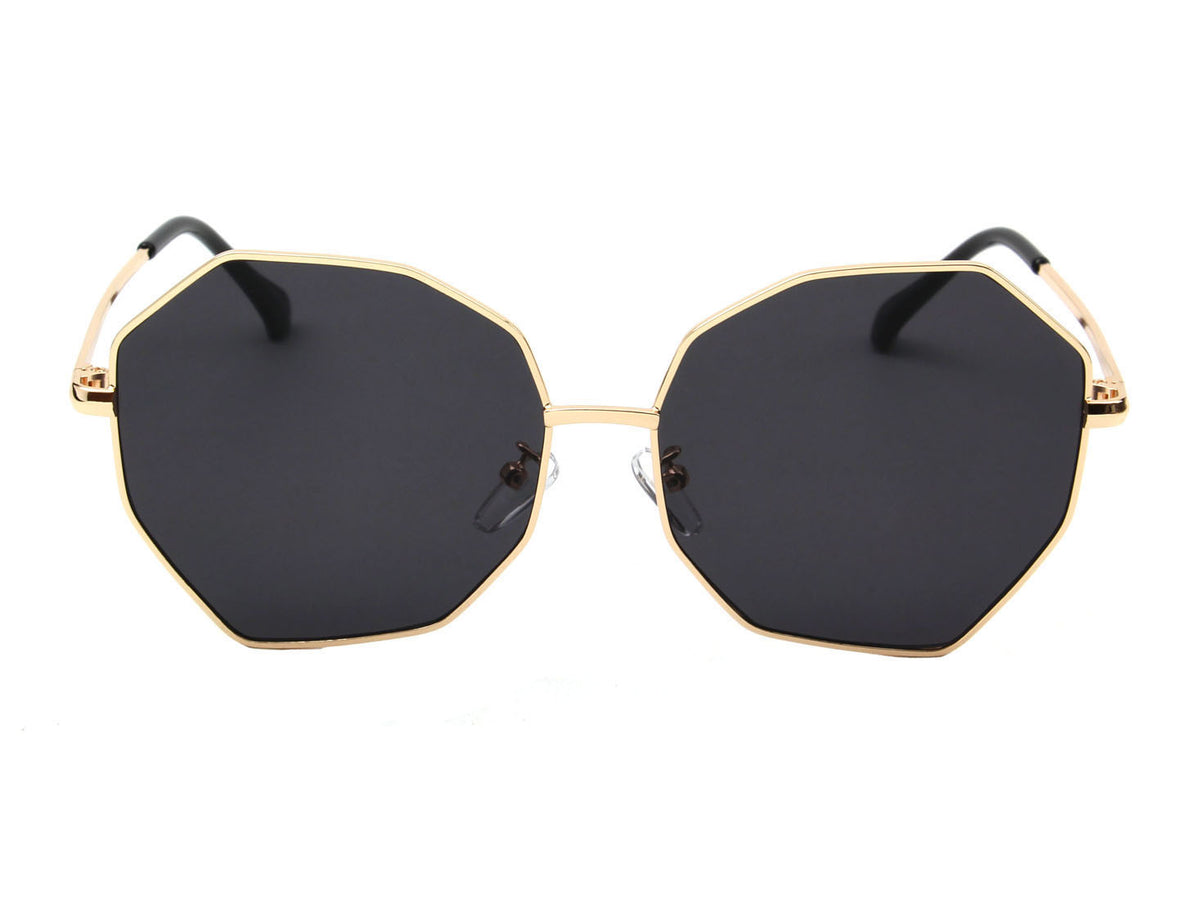 J2002 - Women Round Oversize Geometric Fashion Sunglasses - Iris Fashion Inc. | Wholesale Sunglasses and Glasses