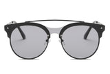 S3011 - Round Circle Brow-Bar Tinted Lens Sunglasses - Iris Fashion Inc. | Wholesale Sunglasses and Glasses