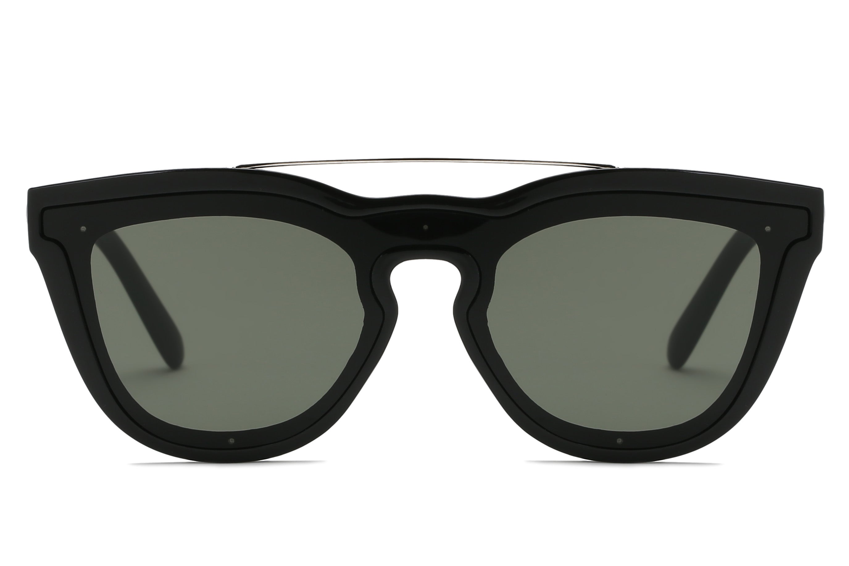 S2064 - Unisex Fashion Brow-Bar Round Sunglasses - Iris Fashion Inc. | Wholesale Sunglasses and Glasses