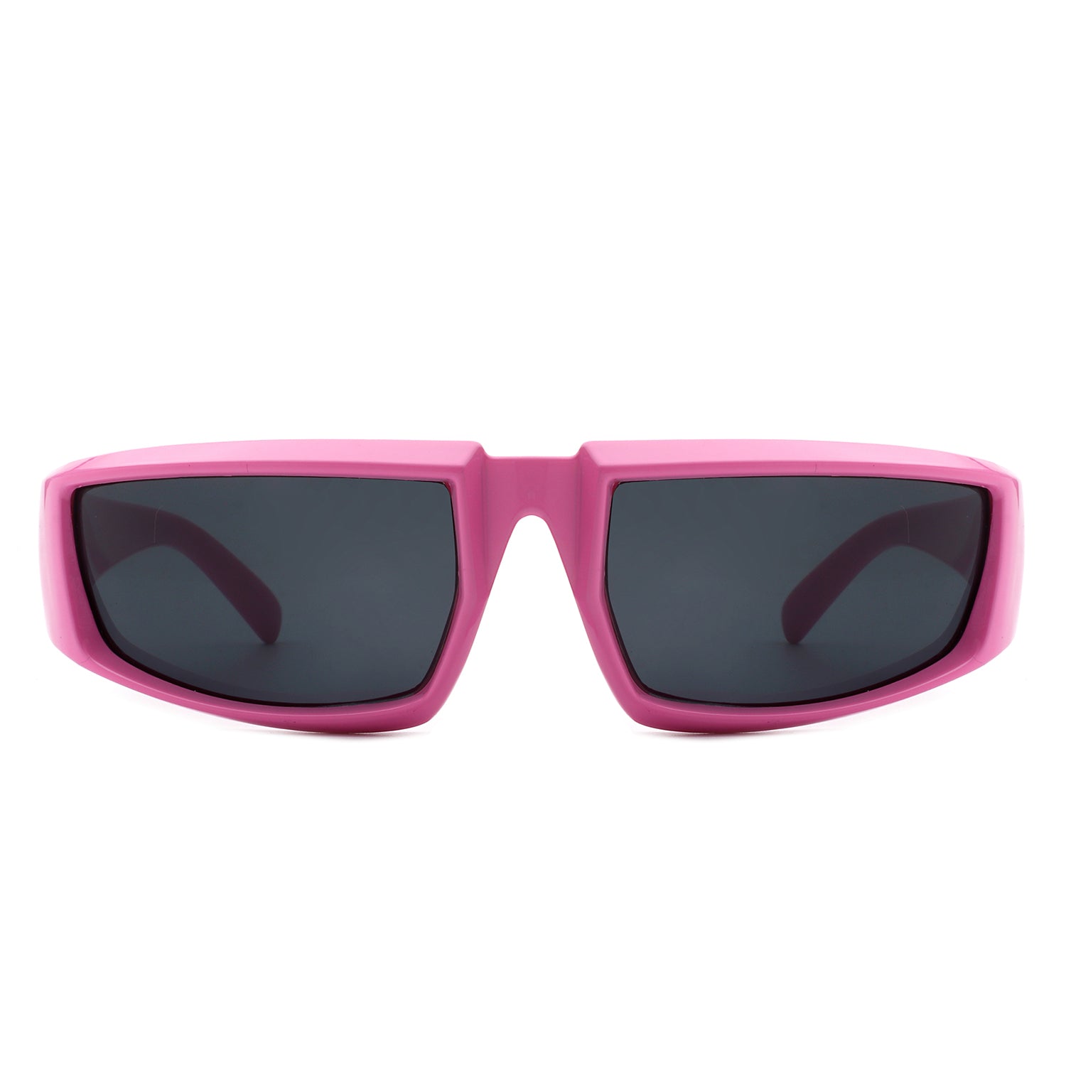 HS1167 - Retro Rectangle Wrap Around Fashion Sports Sunglasses