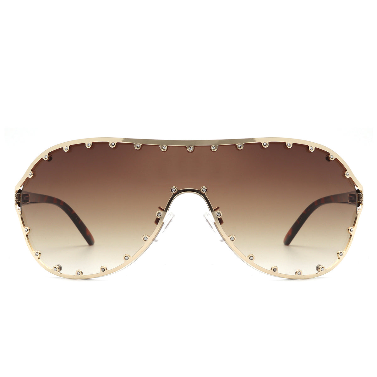 HJ2046 - Oversize Rhinestone Design Fashion Women Aviator Wholesale Sunglasses