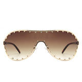 HJ2046 - Oversize Rhinestone Design Fashion Women Aviator Wholesale Sunglasses