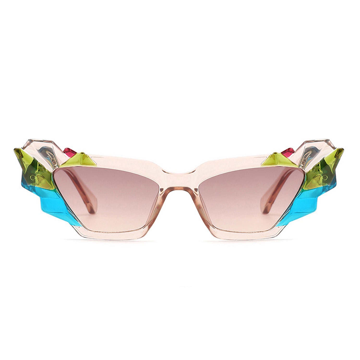 HS1162 - Women Geometric Irregular Cat Eye Fashion Sunglasses