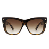 HS2104 - Women Retro Square Tinted Cat Eye Fashion Sunglasses