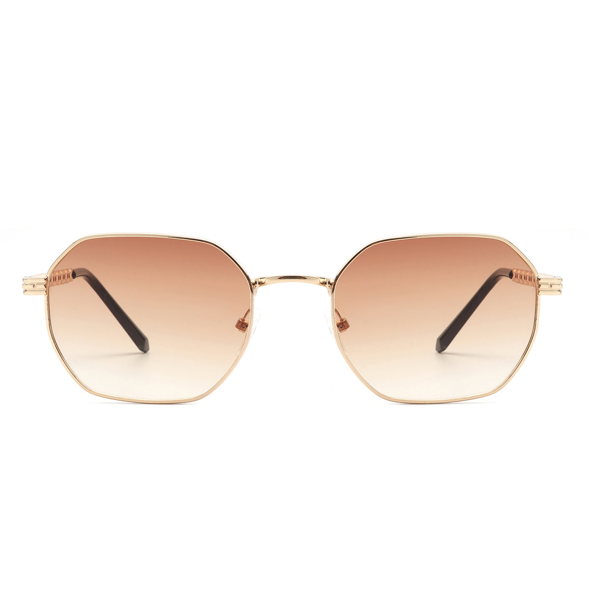 HJ2050 - Geometric Round Tinted Chain Link Design Wholesale Sunglasses