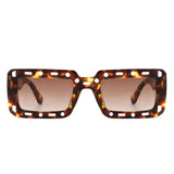 HS1122 - Rectangle Irregular Frame Retro Fashion Square Sunglasses