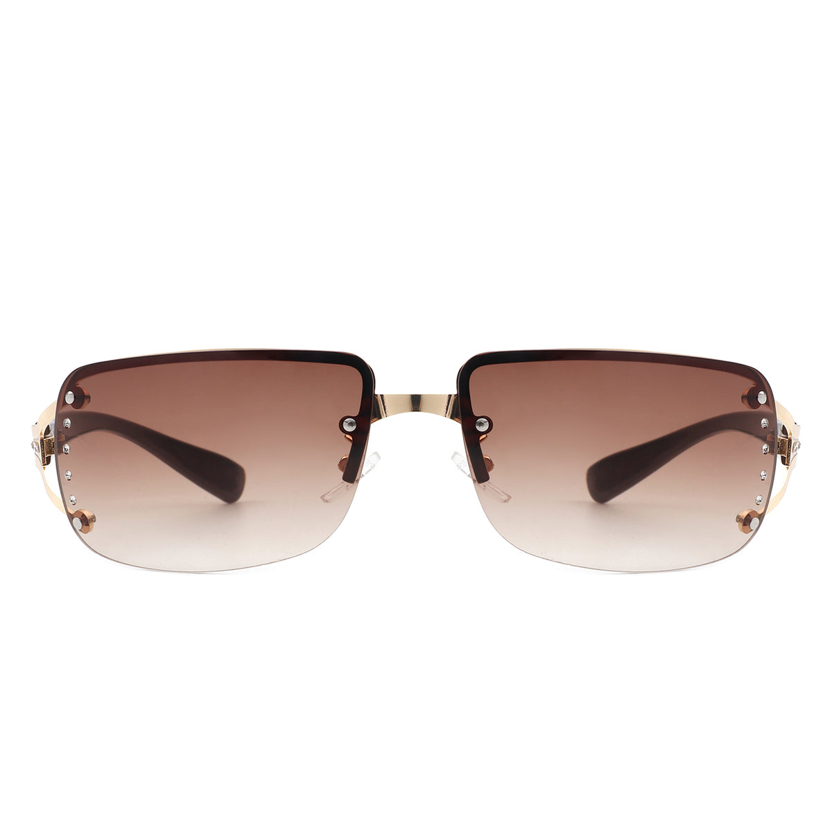HJ2037 - Women Classic Rectangle Rimless Fashion Square Sunglasses