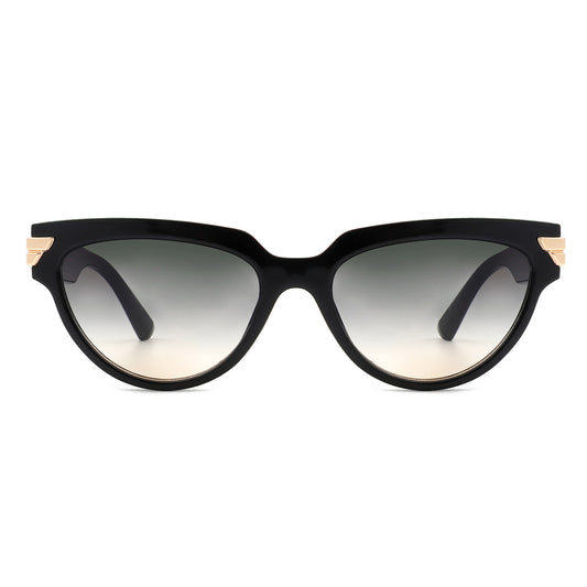 HS2048 - Women Retro Fashion Round Cat Eye Sunglasses