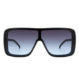 HS2059 - Square Fashion Flat Top Oversize Retro Sunglasses