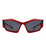 HS1181 - Futuristic Rectangle Geometric Chunky Square Fashion Wholesale Sunglasses