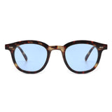 S1181-1 - Circle Retro Horn Rimmed Tinted Round Fashion Sunglasses