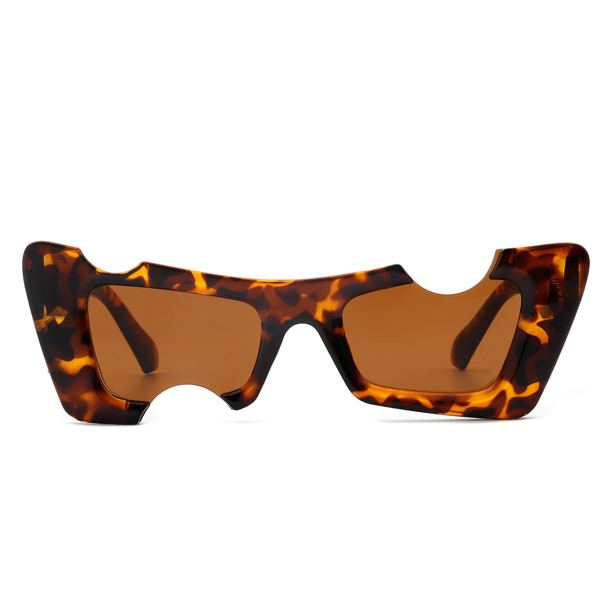 HS2109 - Irregular Square Fashion Cut-Out Tinted Sunglasses
