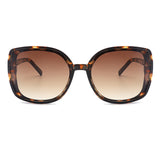 S1177 - Women Square Oversize Retro Fashion Sunglasses