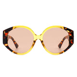 HS2083 - Women Round Oversize Oval Fashion Sunglasses
