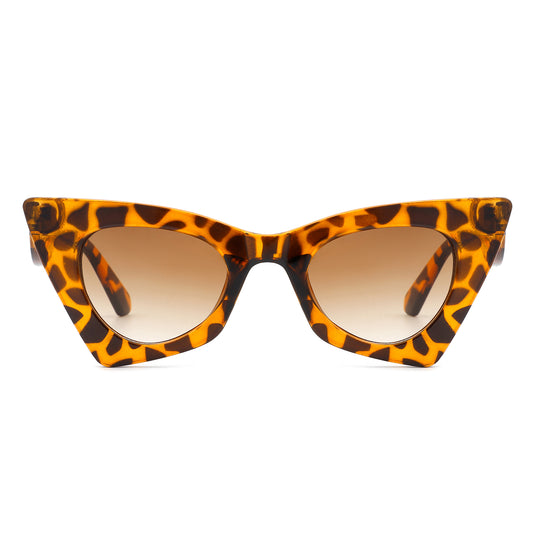 HS1076 - Women Retro High Pointed Vintage Fashion Cat Eye Sunglasses