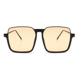 HS2014-1 - Oversize Half Frame Retro Square Fashion Sunglasses