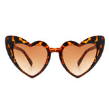 HS1101 - Women Oversize Heart Shape High Pointed Fashion Wholesale Sunglasses