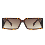 HS2128 - Rectangle Retro Chunky Square Wrap Around Wholesale Sunglasses