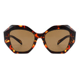 S1197 - Women Geometric Retro Polygon Square Fashion Sunglasses