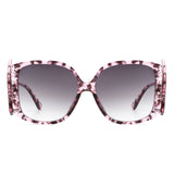 HS1123 - Oversize Irregular Frame Large Fashion Square Sunglasses