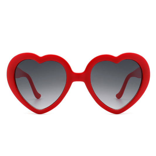 S1203 - Playful Mod Clout Women Heart Shape Fashion Sunglasses