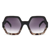 S1168 - Women Square Oversize Geometric Hexagonal Fashion Sunglasses