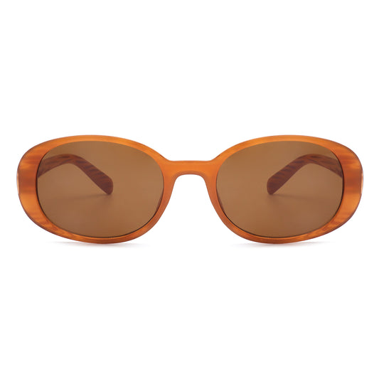 HS1046 - Round Oval Clout Retro Vintage Fashion Sunglasses