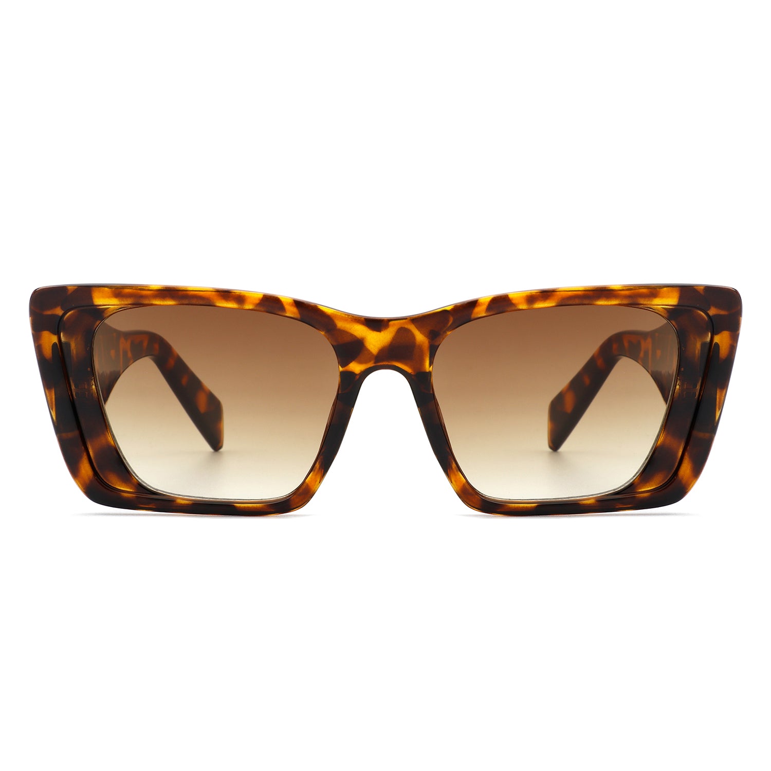 HS1110 - Square Retro Oversize Thick Frame Fashion Women Cat Eye Sunglasses