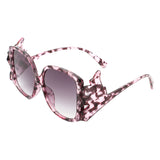 HS1123 - Oversize Irregular Frame Large Fashion Square Sunglasses