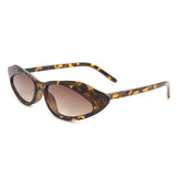 HS2021 - Retro Vintage Slim Narrow Oval Cat Eye Fashion Sunglasses