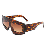 HS2131 - Rectangle Chunky Oversize Square Tinted Flat Top Wholesale Sunglasses