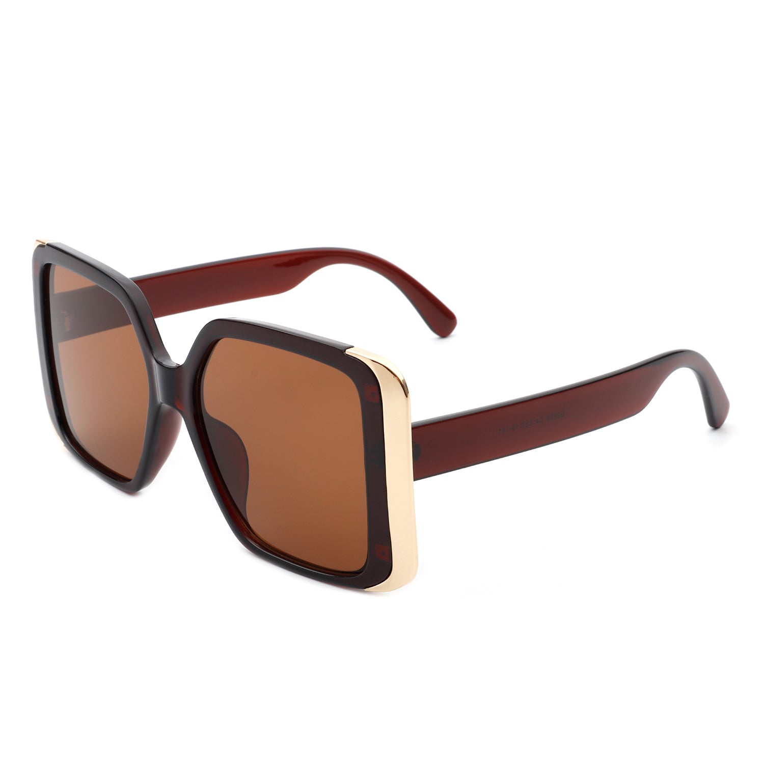 Luxury Square Flat Top Retro Celebrity Inspired Fashion Sunglasses P2136