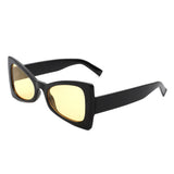 HS1097 - Triangle Retro Cat Eye High Pointed Tinted Fashion Sunglasses