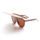 HS2022 - Classic Horn Rimmed Round Shield Fashion Sunglasses