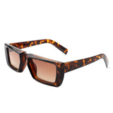 HS1149 - Rectangle Retro Flat Top Tinted Square Fashion Sunglasses