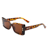 HS2091 - Rectangle Tinted Flat Lens Modern Fashion Square Sunglasses
