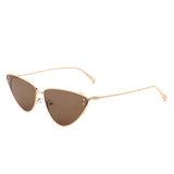 J2033 - Retro Tinted Flat Lens Fashion Cat Eye Sunglasses