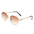 HJ2050 - Geometric Round Tinted Chain Link Design Wholesale Sunglasses