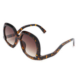 HS1186 - Women Round Oversize Geometric Irregular Fashion Wholesale Sunglasses